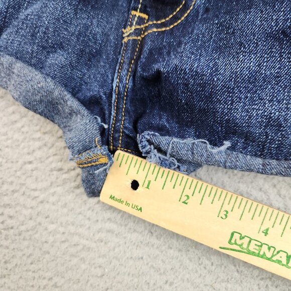 Levi's Shorts Womens 27 Blue Jeans 501 Dark Denim Cut Off High Waist Button Fly - Picture 8 of 11